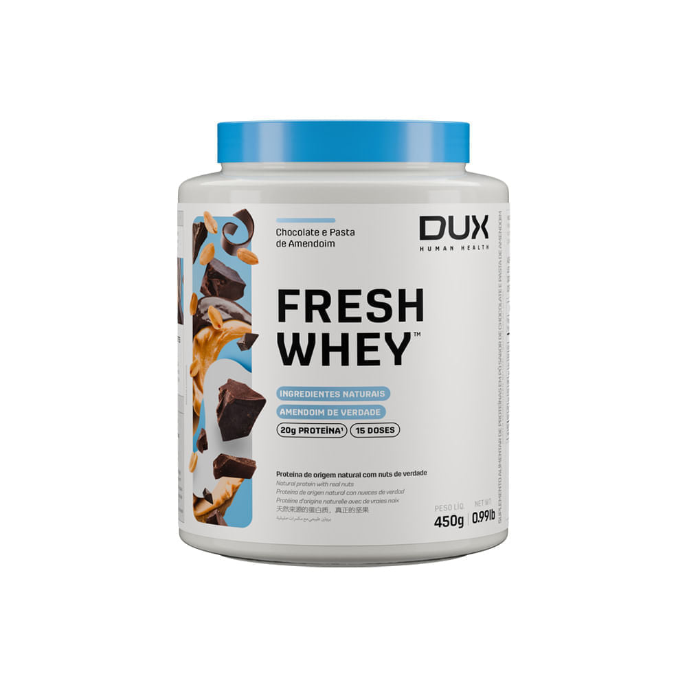FRESHWHEY™ CHOCOLATE E PASTA DE AMENDOIM - POTE 450g
